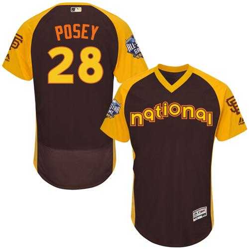 San Francisco Giants #28 Buster Posey Brown Flexbase Authentic Collection 2016 All-Star National League Stitched Baseball jerseys