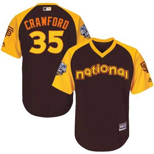 Youth San Francisco Giants #35 Brandon Crawford Brown 2016 All-Star National League Stitched Baseball Jersey