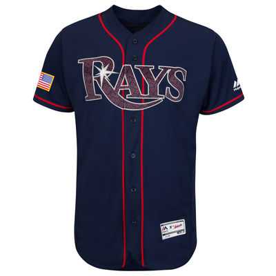 Tampa Bay Rays Blank Navy Blue Stitched 2016 Fashion Stars & Stripes Flex Base Baseball Jersey