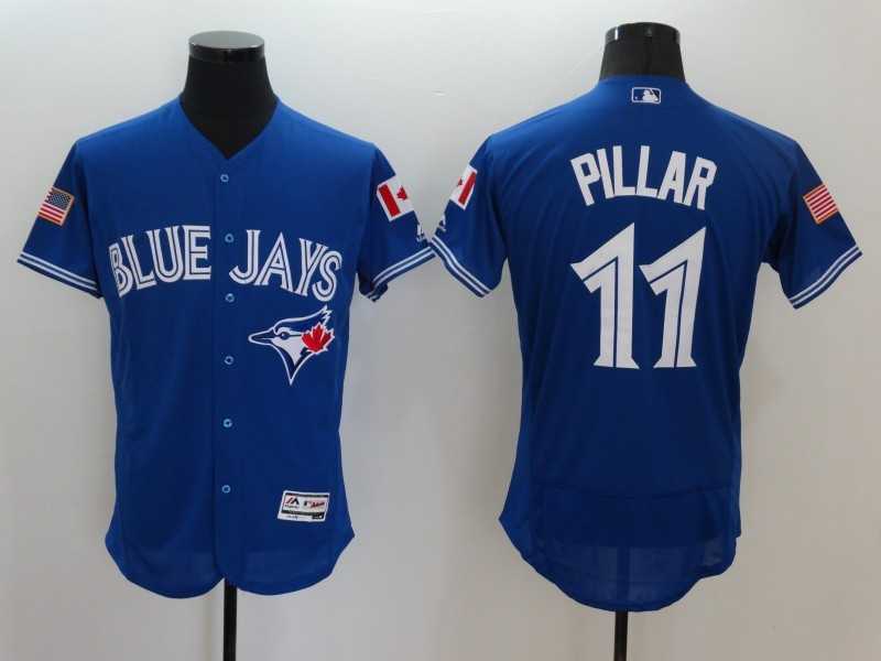Men's Toronto Blue Jays #11 Kevin Pillar Royal Blue Stitched 2016 Fashion Stars & Stripes Flex Base Baseball Jersey