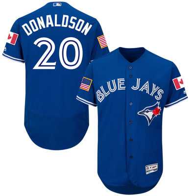 Toronto Blue Jays #20 Josh Donaldson Royal Blue Stitched 2016 Fashion Stars & Stripes Flex Base Baseball Jersey