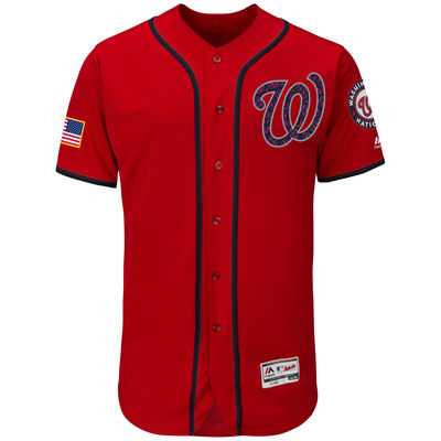 Washington Nationals Blank Scarlet Stitched 2016 Fashion Stars & Stripes Flex Base Baseball Jersey