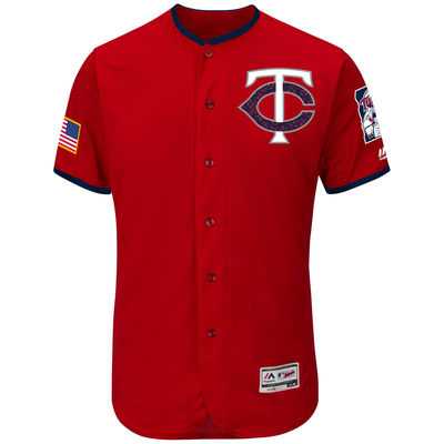 Minnesota Twins Blank Scarlet Stitched 2016 Fashion Stars & Stripes Flex Base Baseball Jersey