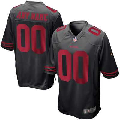 Men's Nike Black San Francisco 49ers Custom Elite Jersey