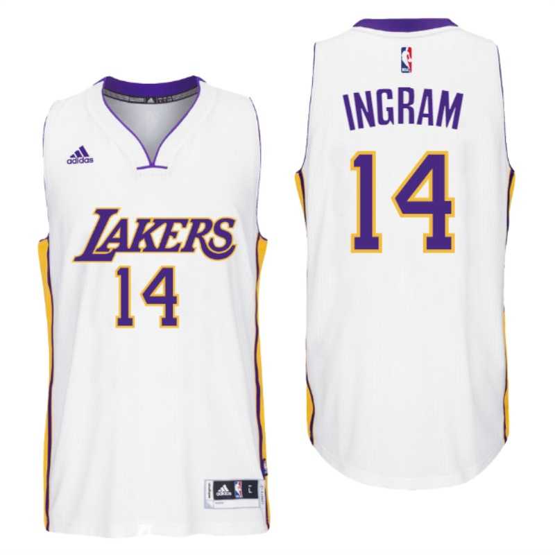 Los Angeles Lakers #14 Brandon Ingram 2016 New Swingman Alternative White Jersey