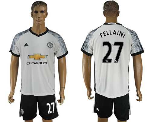 Manchester United #27 Fellaini White Soccer Club Jersey