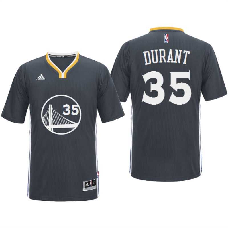 Golden State Warriors #35 Kevin Durant 2016 Alternate Black Sleeved Jersey Golden State Warriors #35 Kevin Durant 2016 Alternate Black Sleeved Jersey