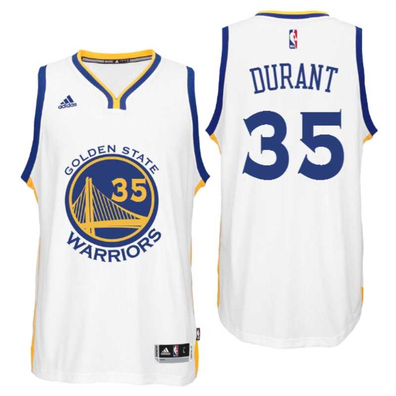 Golden State Warriors #35 Kevin Durant 2016 Home White New Swingamn Jersey