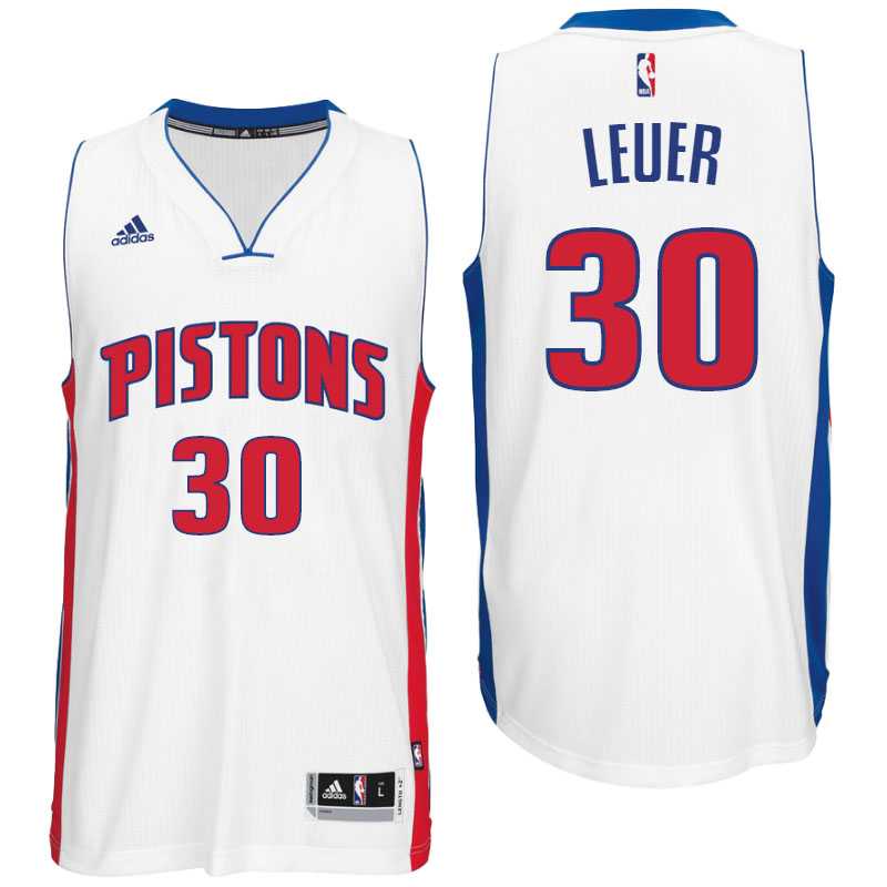 Detroit Pistons #30 Jon Leuer Home White New Swingman Jersey