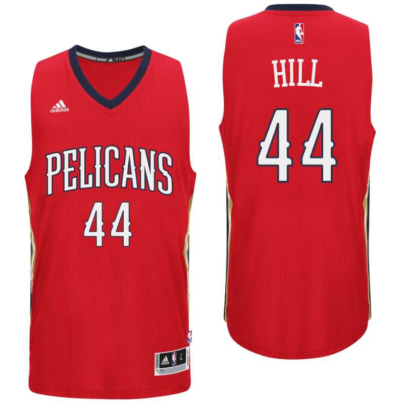 New Orleans Pelicans #44 Solomon Hill Alternate Red New Swingman Jersey