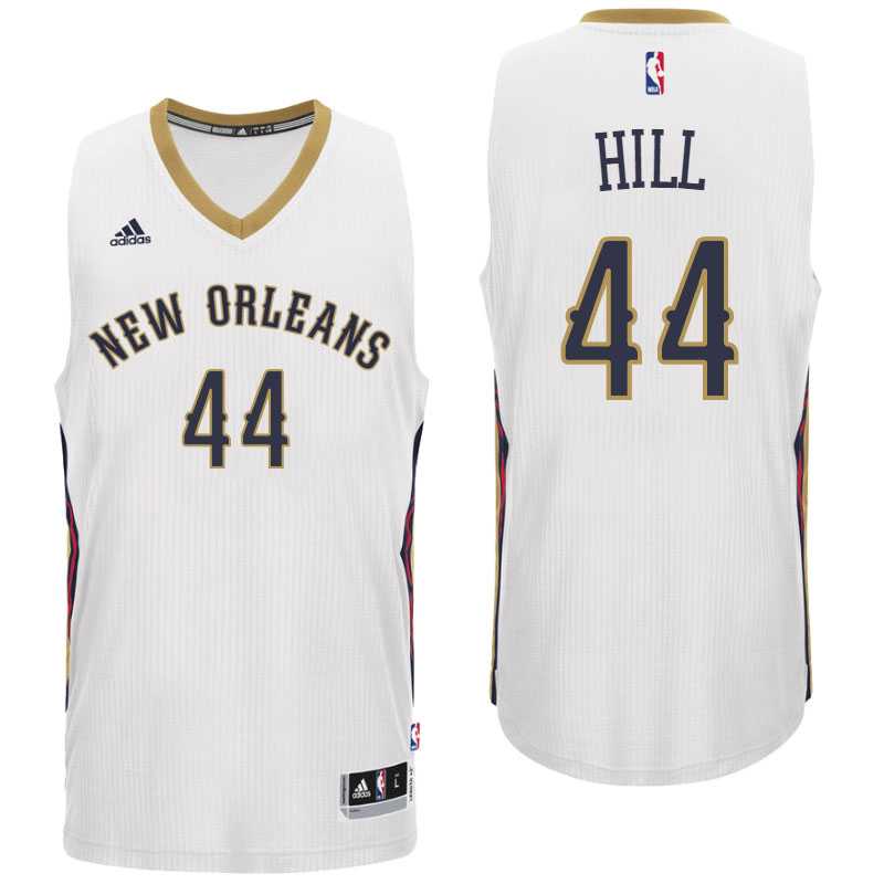 New Orleans Pelicans #44 Solomon Hill Home White New Swingman Jersey