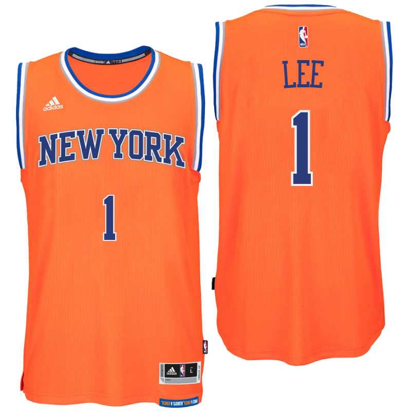 New York Knicks #1 Courtney Lee Alternate Orange New Swingman Jersey
