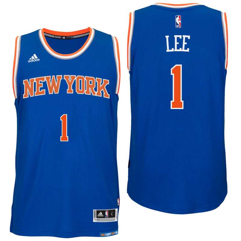 New York Knicks #1 Courtney Lee Road Blue New Swingman Jersey