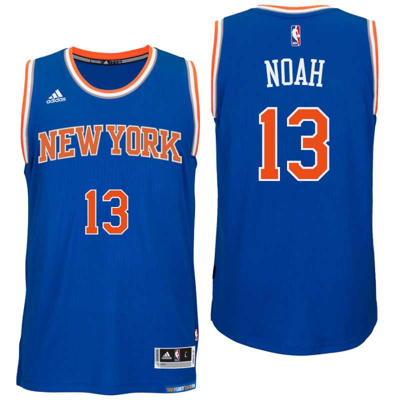 New York Knicks #13 Joakim Noah Road Blue New Swingman Jersey