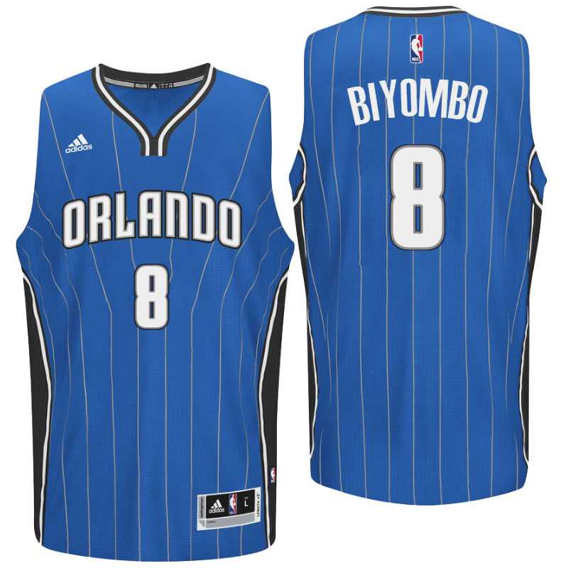 Orlando Magic #8 Bismack Biyombo Road Blue New Swingman Jersey