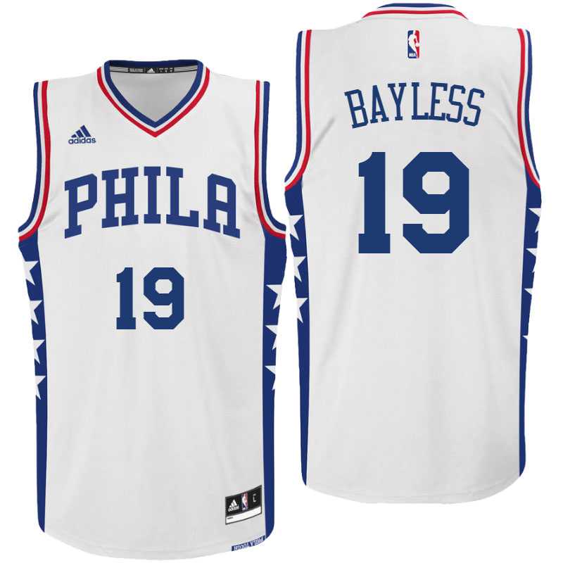 Philadelphia 76ers #19 Jerryd Bayless Home White New Swingman Jersey