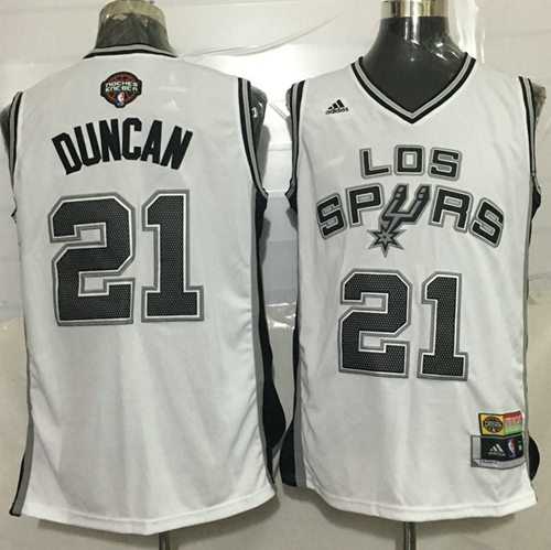 San Antonio Spurs #21 Tim Duncan White Latin Nights Stitched NBA Jersey