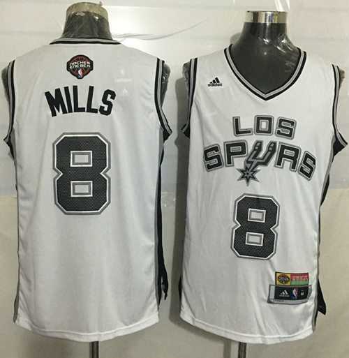 San Antonio Spurs #8 Patty Mills White Latin Nights Stitched NBA Jersey