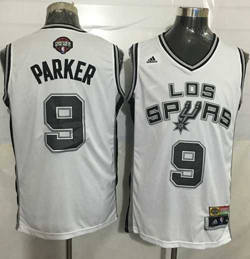 San Antonio Spurs #9 Tony Parker White Latin Nights Stitched NBA Jersey