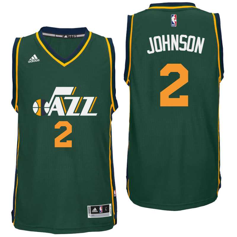 Utah Jazz #2 Joe Johnson Alternate Green New Swingman Jersey