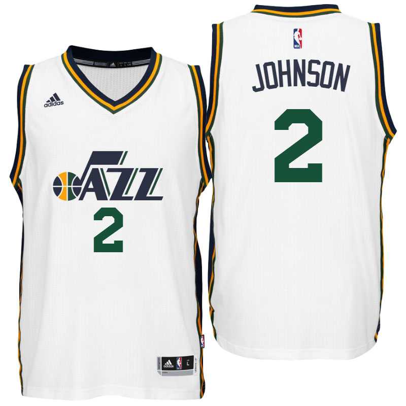 Utah Jazz #2 Joe Johnson Home White New Swingman Jersey