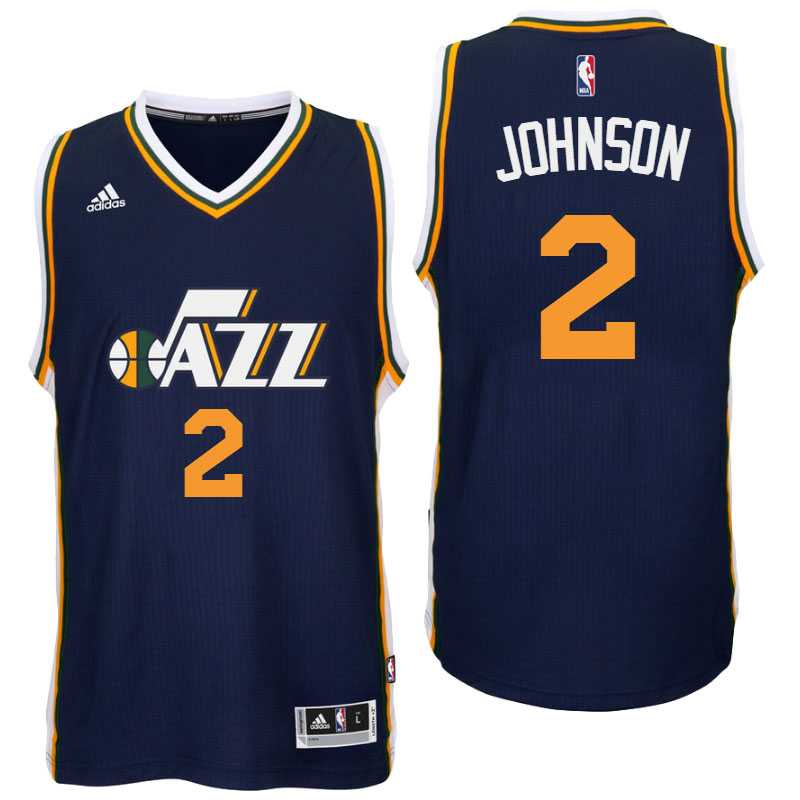Utah Jazz #2 Joe Johnson Road Navy New Swingman Jersey