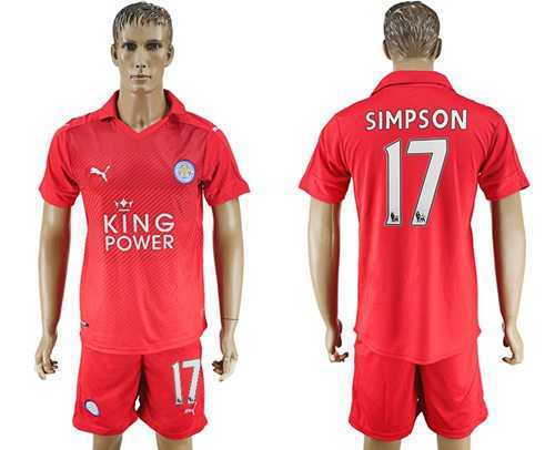 Leicester City #17 Simpson Away Soccer Club Jersey
