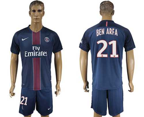 Paris Saint-Germain #21 Ben Arfa Home Soccer Club Jersey