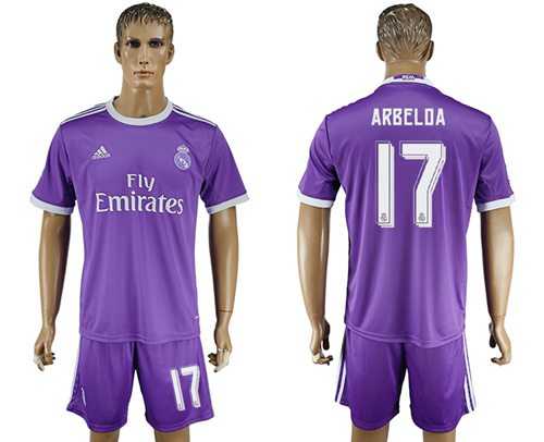 Real Madrid #17 Arbeloa Away Soccer Club Jersey