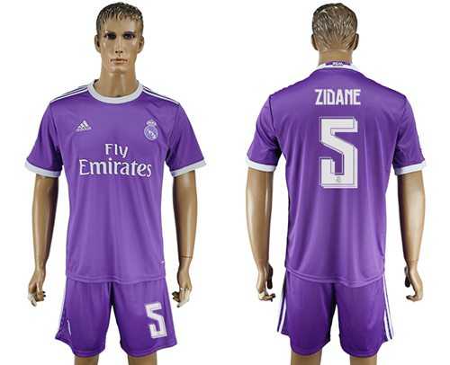 Real Madrid #5 Zidane Away Soccer Club Jersey