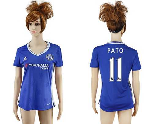 Women's Chelsea #11 Pato Home Soccer Club Jersey
