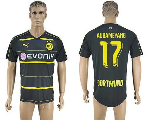 Dortmund #17 Aubameyang Away Soccer Club Jersey