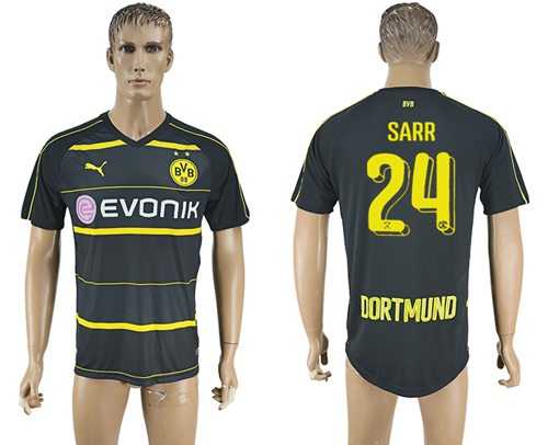 Dortmund #24 Sarr Away Soccer Club Jersey