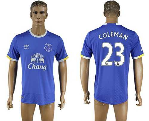 Everton #23 Coleman Home Soccer Club Jersey