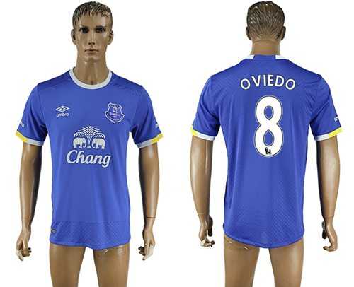 Everton #8 Oviedo Home Soccer Club Jersey