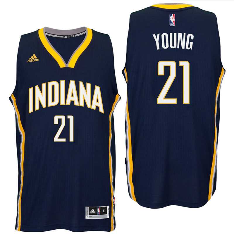 Indiana Pacers #21 Thaddeus Young 2016 Road Navy New Swingman Jersey