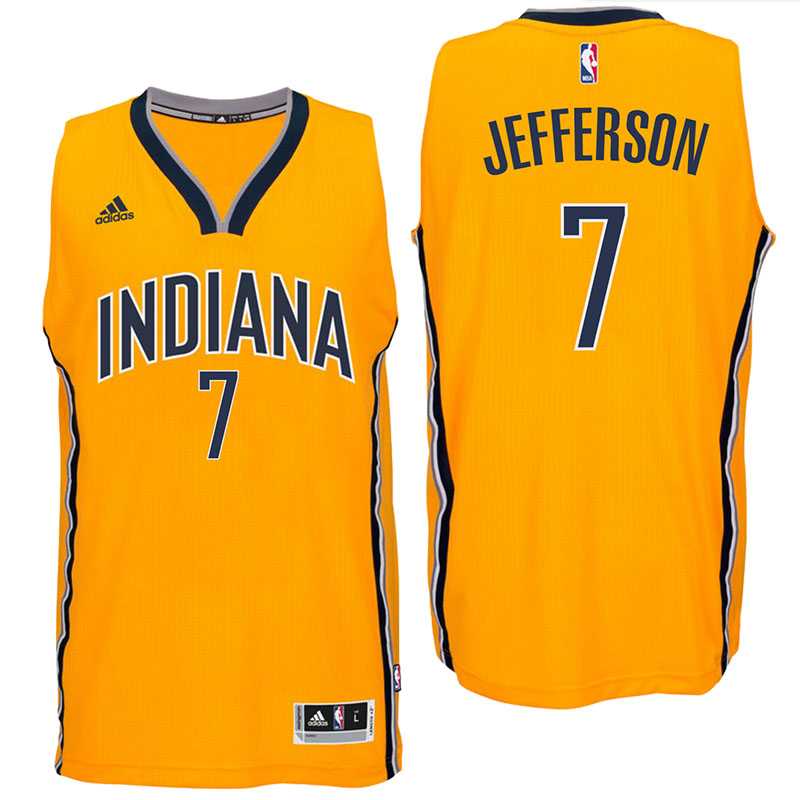 Indiana Pacers #7 Al Jefferson 2016 Alternate Gold New Swingman Jersey