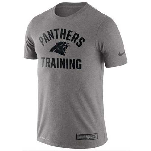 Men's Carolina Panthers Nike Heathered Gray Training Performance T-Shirt