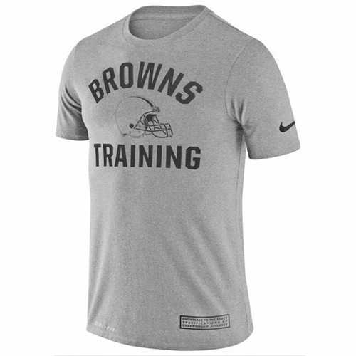 Men's Cleveland Browns Nike Heathered Gray Training Performance T-Shirt