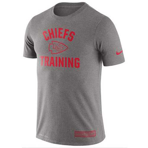 Men's Kansas City Chiefs Nike Heathered Gray Training Performance T-Shirt