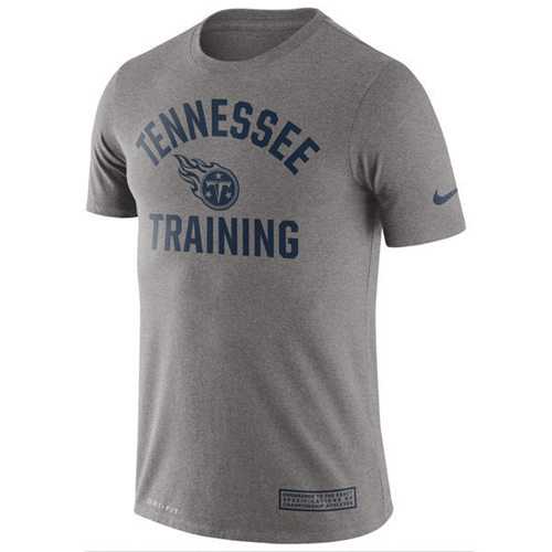 Men's Tennessee Titans Nike Heathered Gray Training Performance T-Shirt