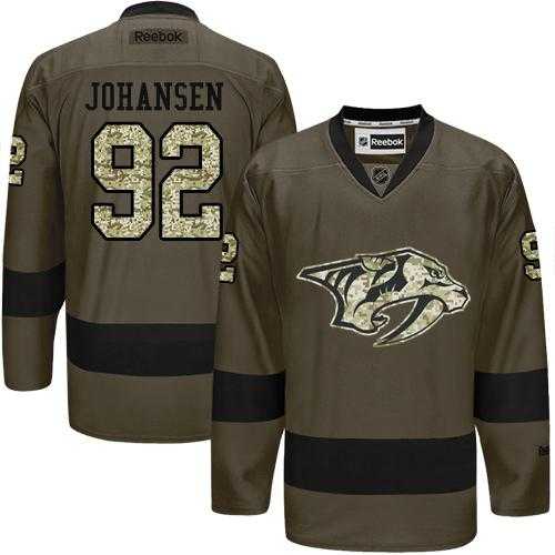 Nashville Predators #92 Ryan Johansen Green Salute to Service Stitched NHL Jersey
