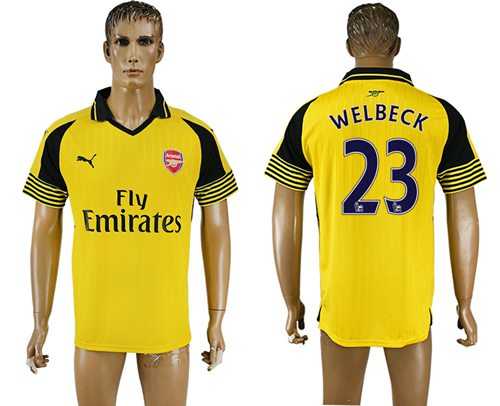 Arsenal #23 Welbeck Away Soccer Club Jersey