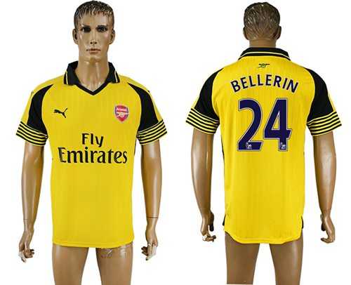 Arsenal #24 Bellerin Away Soccer Club Jersey