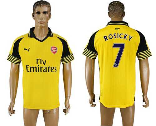 Arsenal #7 Rosicky Away Soccer Club Jersey