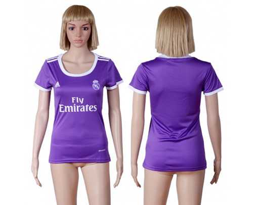 Women''s Real Madrid Blank Away Soccer Club Jersey
