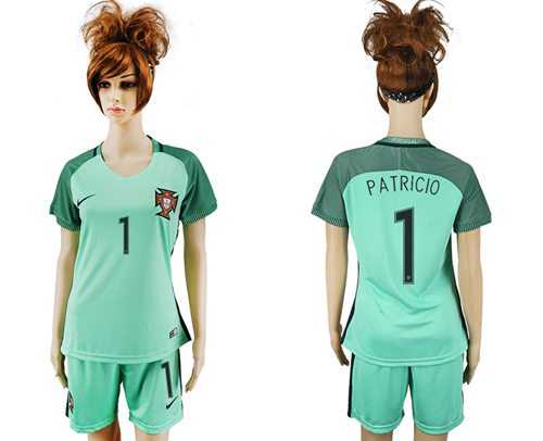 Women's Portugal #1 Patricio Away Soccer Country Jersey