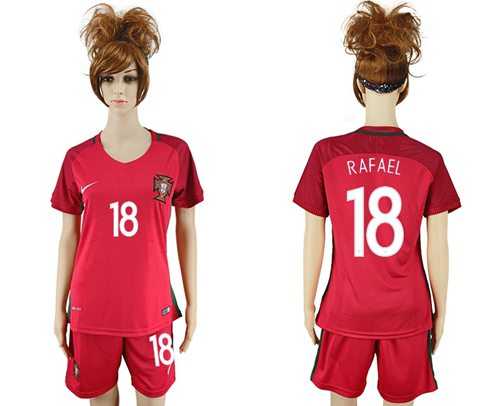 Women's Portugal #18 Rafael Home Soccer Country Jersey