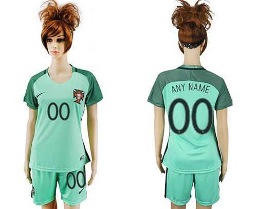 Women's Portugal Personalized Away Soccer Country Jersey