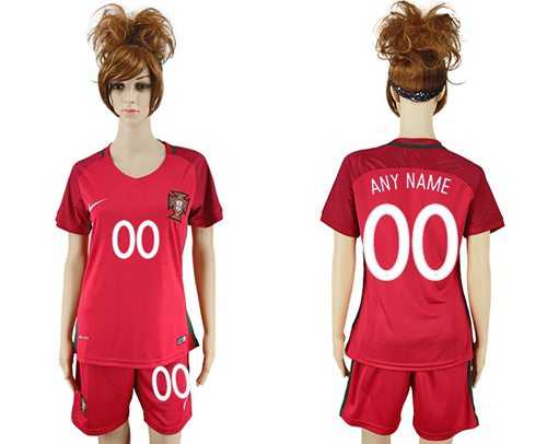 Women's Portugal Personalized Home Soccer Country Jersey